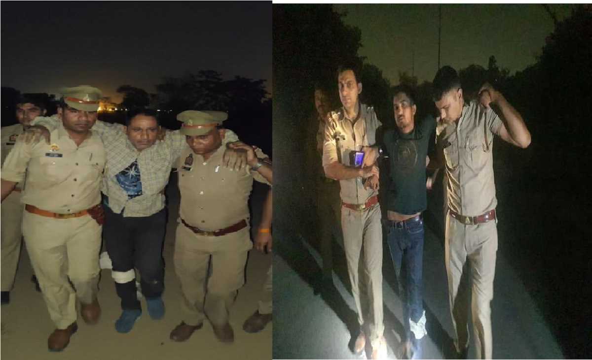 गाजियाबाद में पुलिस मुठभेड़ में 2 लुटेरे गिरफ्तार, अवैध हथियार बरामद